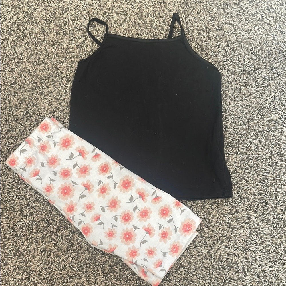 Wonder Nation Black and Floral Kids Set